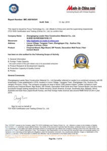 TUV certification