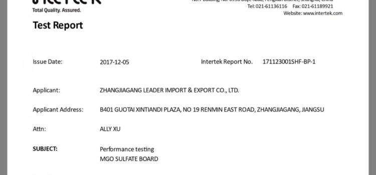 ZJGLEADER Intertek Strength Test